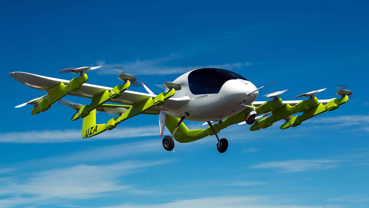 New Zealand based aviation company Zephyr Airworks shows a “Cora” electric powered air taxi in flight. AFP file photo