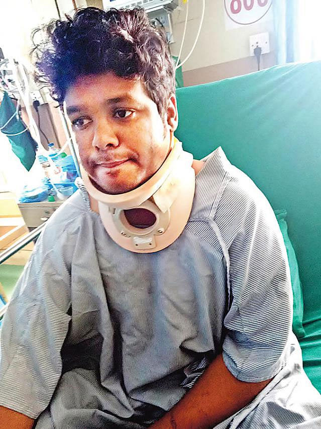 Mehedi Hasan survives US-Bangla plane crash in Nepal. Photo: Collected