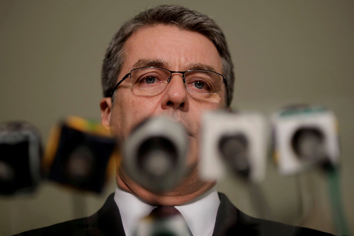Roberto Azevedo, Director-General of the World Trade Organization (WTO) addresses a news conference in Brasilia, Brazil on 12 March 2018. Photo: Reuters