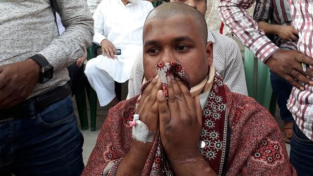 Mehedi lost his brother and niece in the crash. AFP