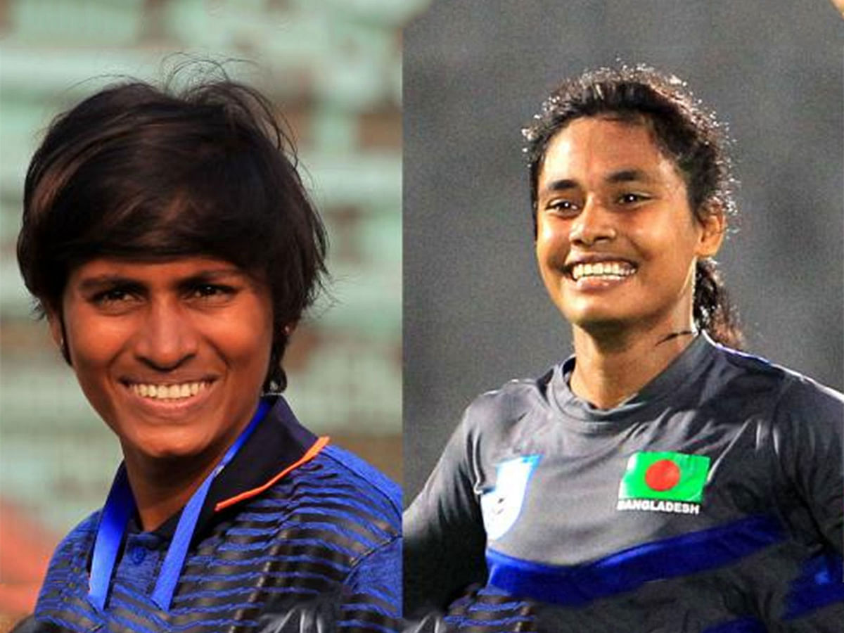 Sabina Khatun and Krishna Rani Sarkar are supposed to play Inidan Women`s League. Prothom Alo file photo