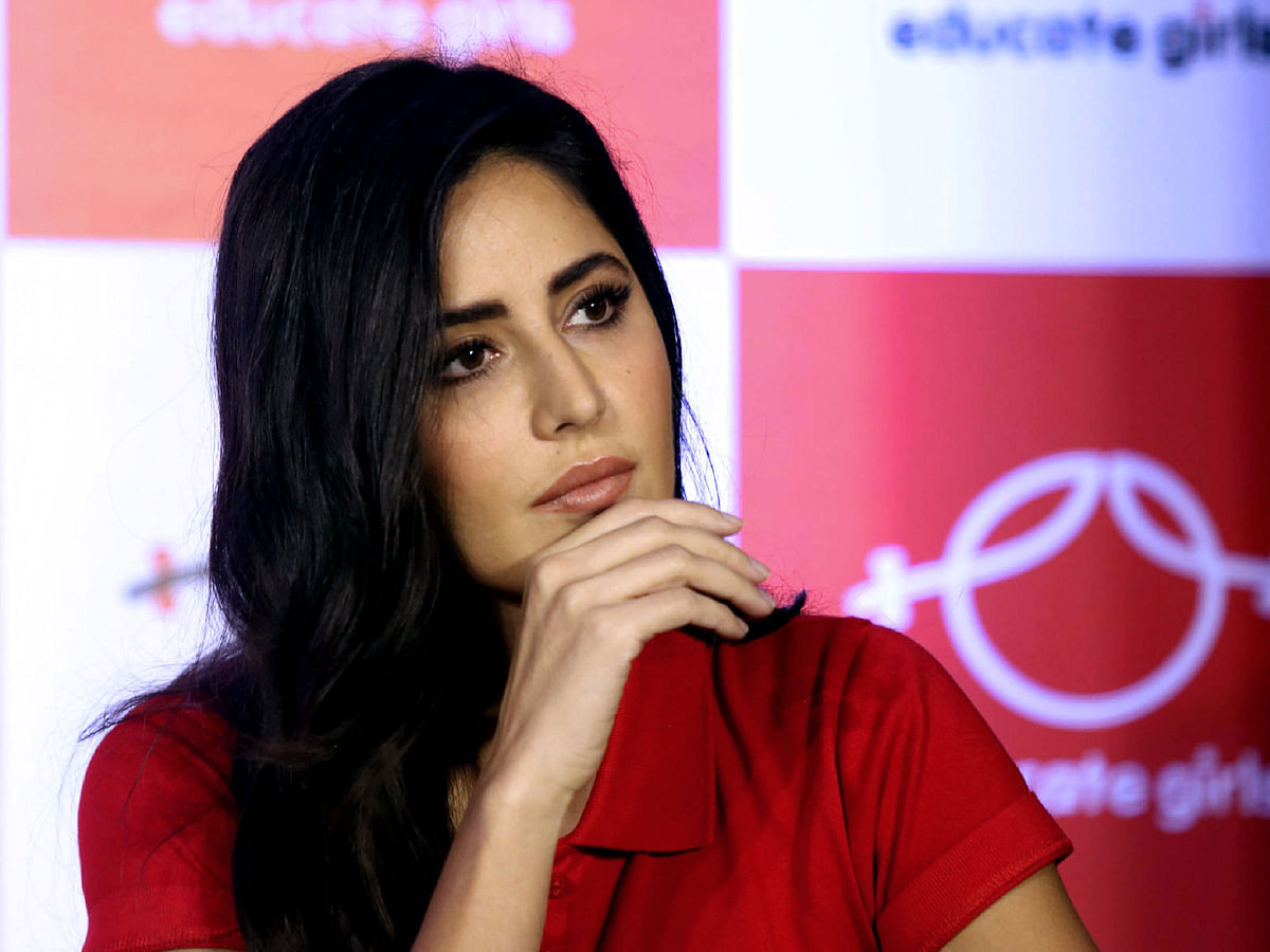 Indian Bollywood actress and ambassador for the Educate Girls NGO, Katrina Kaif, looks on during an event in Mumbai on 19 March, 2018. Photo: AFP