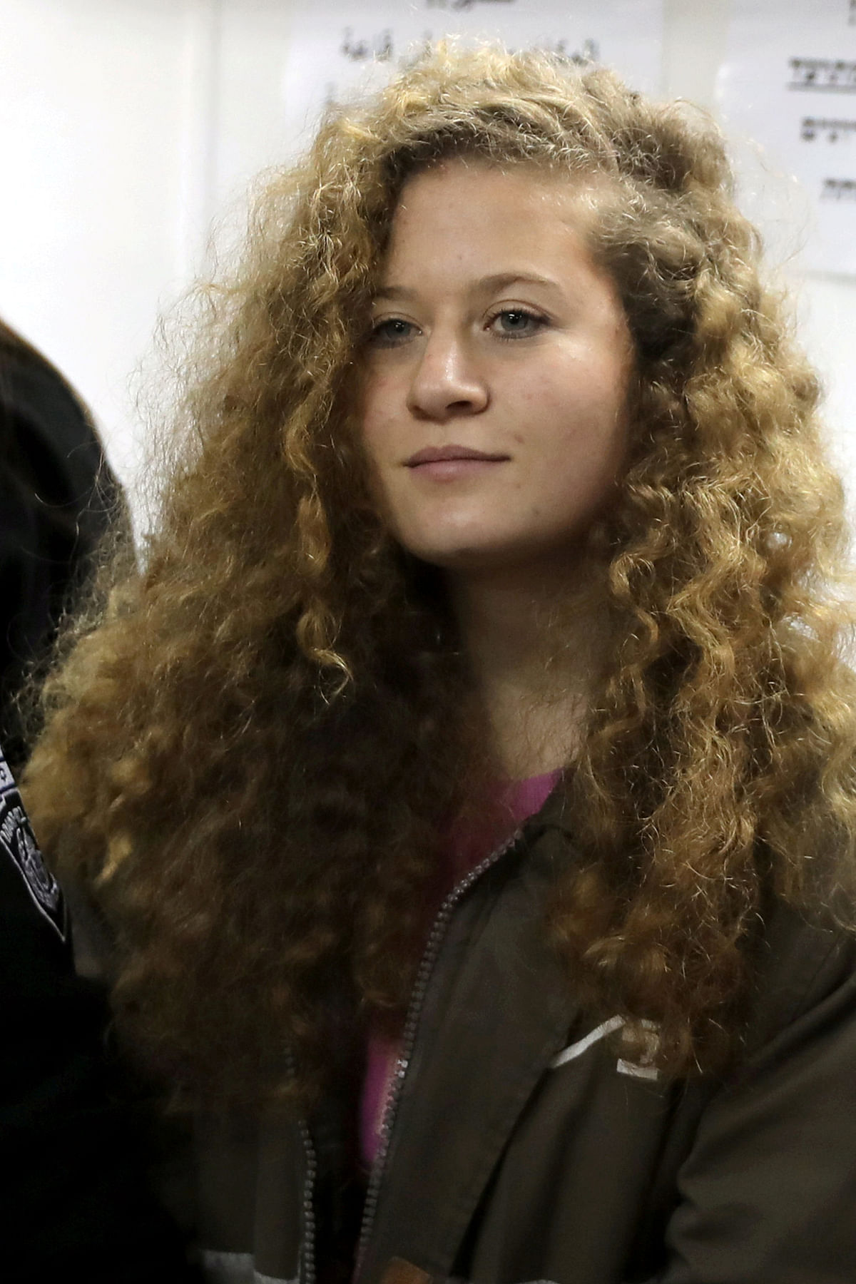 Palestinian teen Ahed Tamimi enters a military courtroom at Ofer Prison, near the West Bank city of Ramallah, 23 February. Photo: Reuters