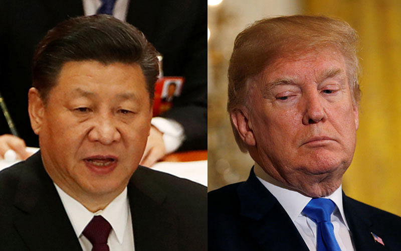Chinese President Xi Jinping  and US President Donald Trump