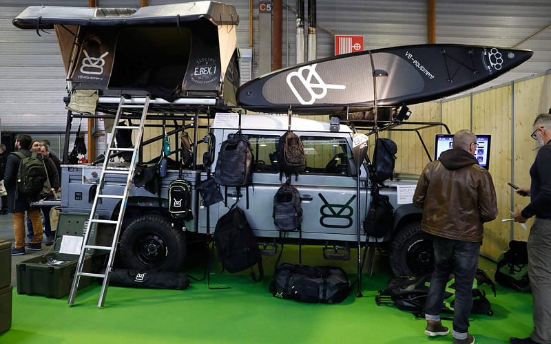 People visit the Survival Expo on 23 March in Paris. Photo: AFP