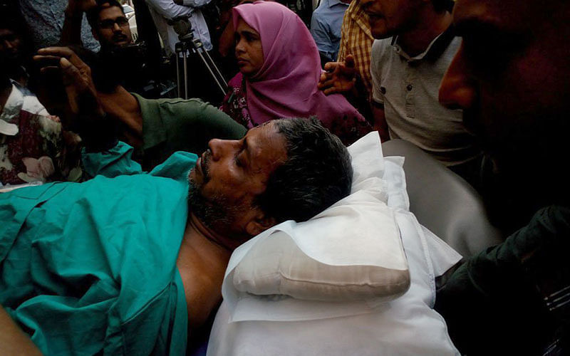 US-Bangla plane crash survivor Kabir Hossain. Photo: UNB