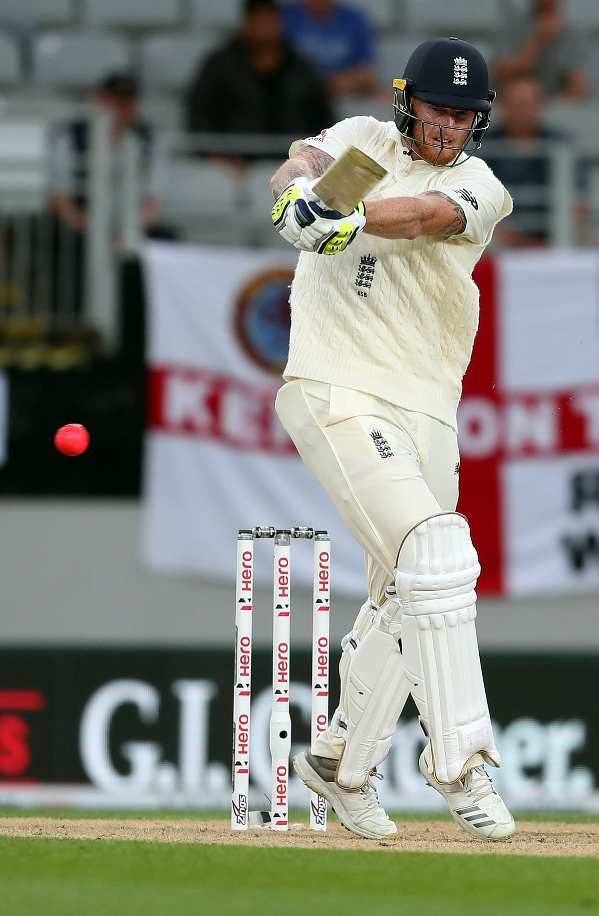 Stokes played a defiant innings of 66 until he was undone in a short-ball barrage from Neil Wagner. AFP