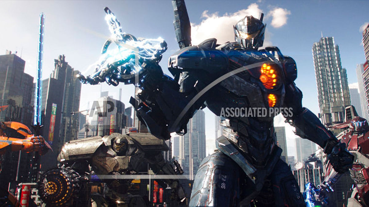 This image released by Universal Pictures shows a scene from `Pacific Rim Uprising.` Photo: AP