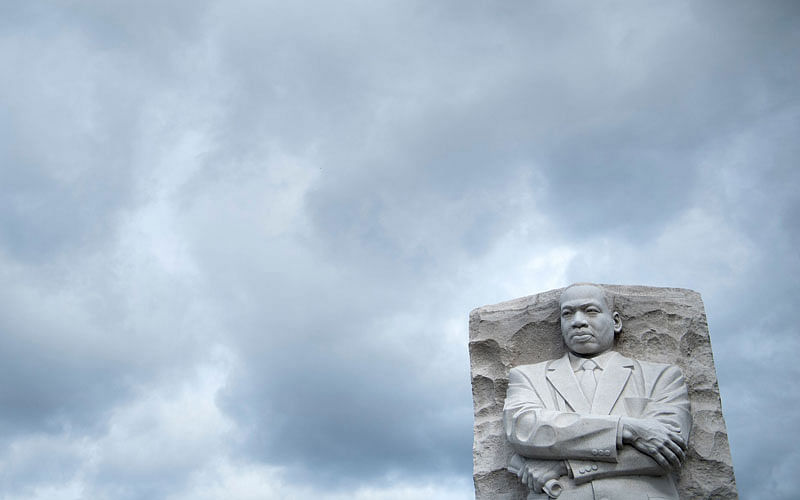 Martin Luther King Jr. Memorial is seen on the National Mall in Washington, DC on 30 March. Photo: AFP