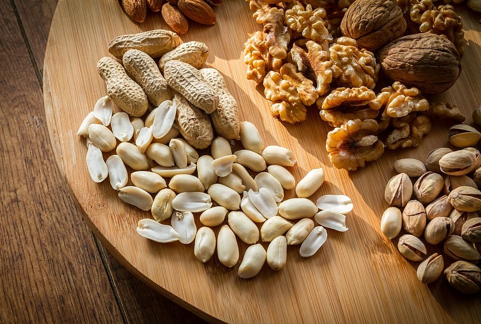 Mixed nuts selection. Protein from nuts are good for the human heart. Photo: Collected