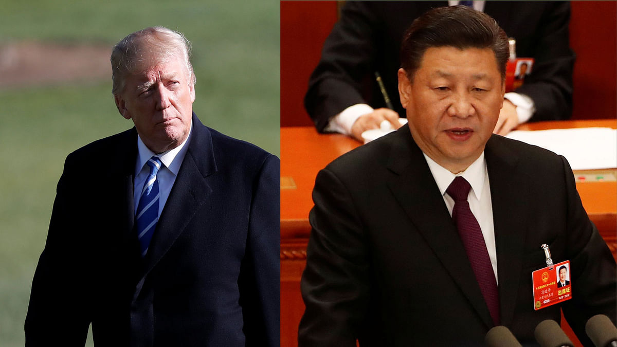 China president Xi Jinping and US president Donald Trump (L). Photo: Reuters
