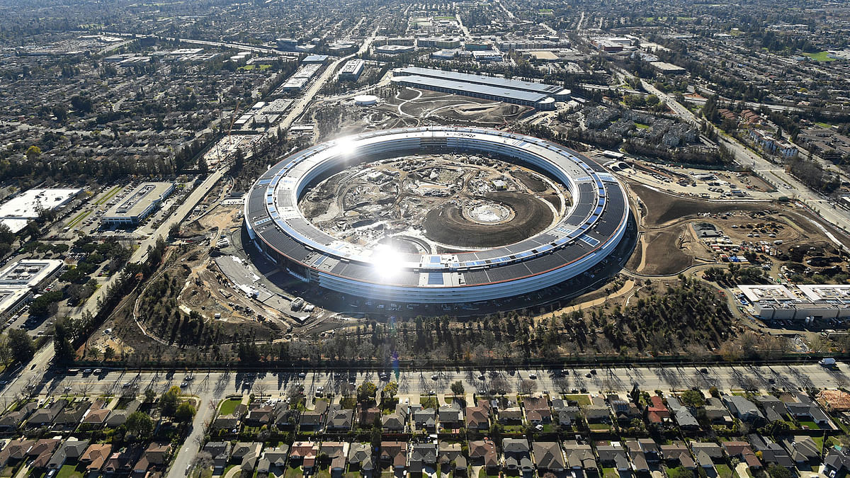 The Apple Campus 2 is seen under construction in Cupertino. Reuters
