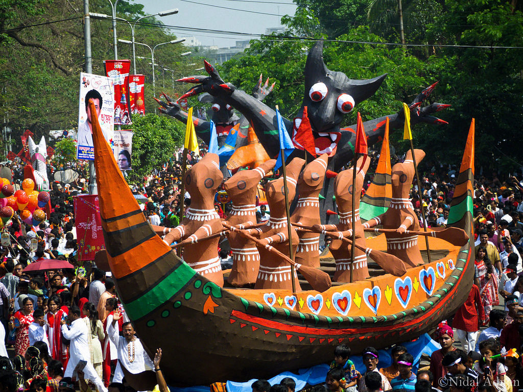 The tradition of the parade, Mangal Shobhajatra, initiated in 1989, has been recognised by UNESCO as an intangible cultural heritage of humanity. Photo: Collected