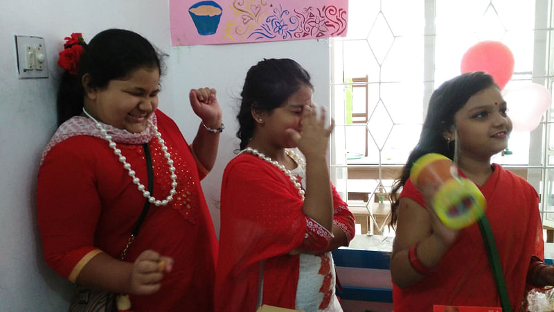 English medium school students at a Baishakhi fair. Photo: collected