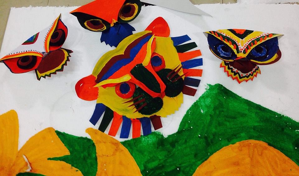 Masks of tigers and owls prepared by students of University of Liberal Arts (ULAB), to be worn during Mongol Shobhajatra (the traditional parade) celebrating Pahela Baishakh on 14 April. Photo: Collected