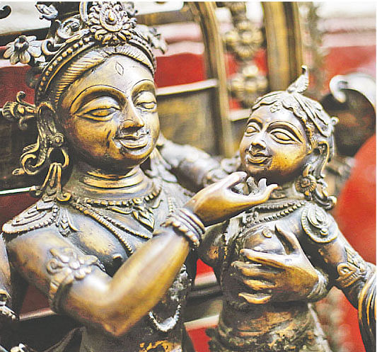 A brass-work of Sukanta Banik. Photo: Prothom Alo