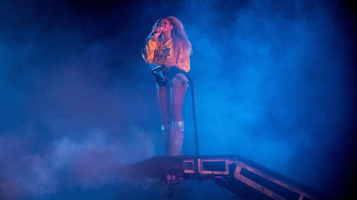 Beyonce performs Saturday during the Coachella Music and Arts Festival in Indio, California, 14 April, 2018. Photo: AFP