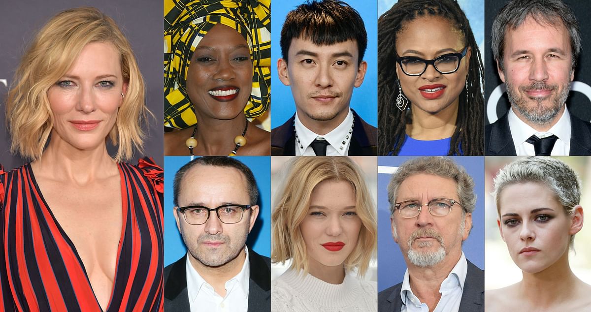 The President of the 2018 Cannes film festival Australian actress Cate Blanchett and jury members (From Top L to bottom R) Burundian singer and composer Khadja Nin, Taiwanese actor Chang Chen, American writer-director Ava DuVernay, Canadian director Denis Villeneuve, Russian director Andrei Zvyagintsev, French actress Lea Seydoux, French director Robert Guediguian and US actress Kristen Stewart. Photo: AFP