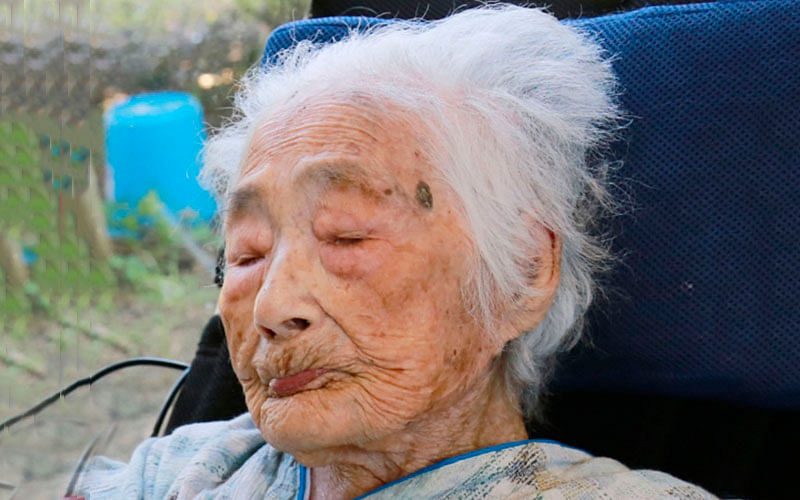 This September 2015 photo shows Nabi Tajima, the world`s oldest person, a 117-year-old Japanese woman.