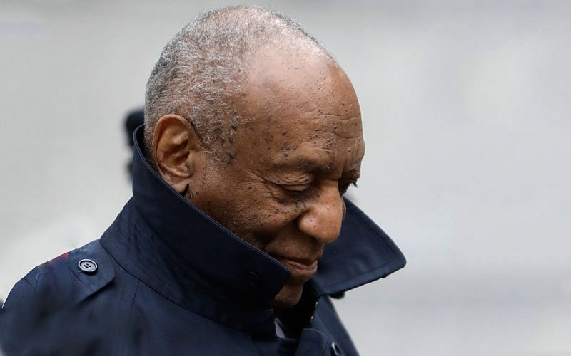Bill Cosby departs after his sexual assault trial 19 April at the Montgomery County Courthouse in Norristown, Pa.