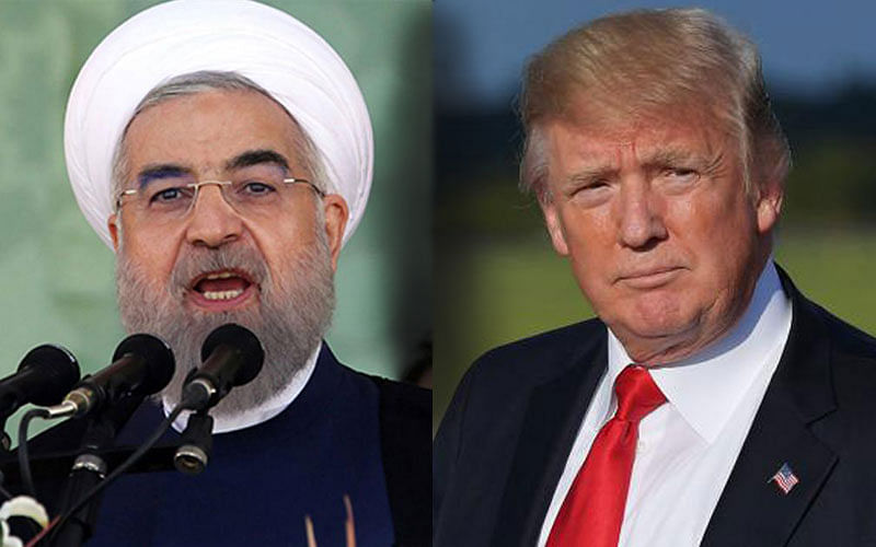Hassan Rouhani  and  Donald Trump
