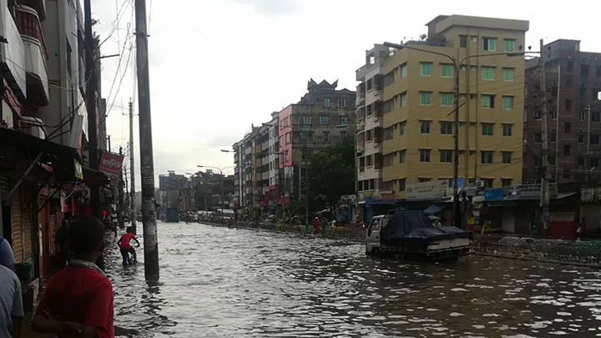 After heavy rains every time this year, Dhaka goes under water. And waterlogging has become the ‘new normal’ for many of the city dwellers. Photo taken from facebook post of Mostafa Kamal