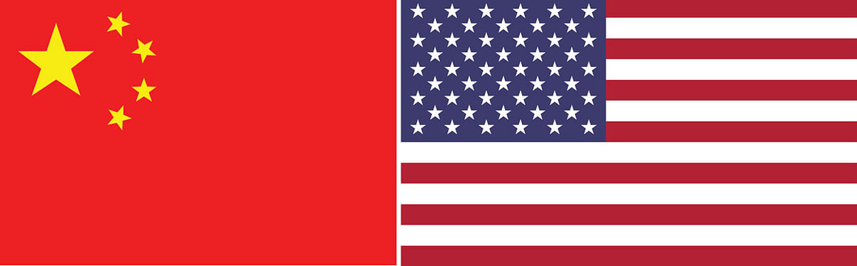 China, US flag