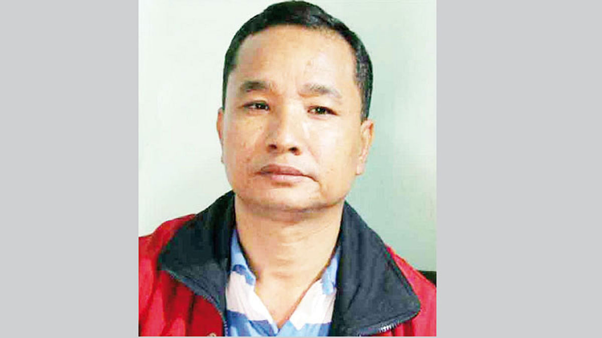 Murdered chairman of Naniarchar upazila Shaktiman Chakma. UNB file photo