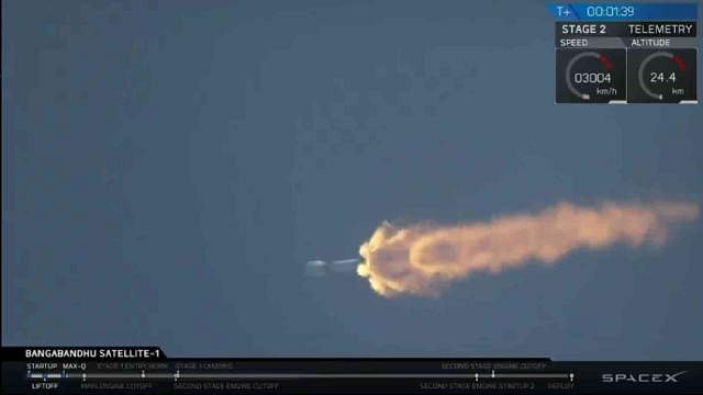 Bangabandhu Satellite-1 on the way to its orbital slot. Photo: SpaceX