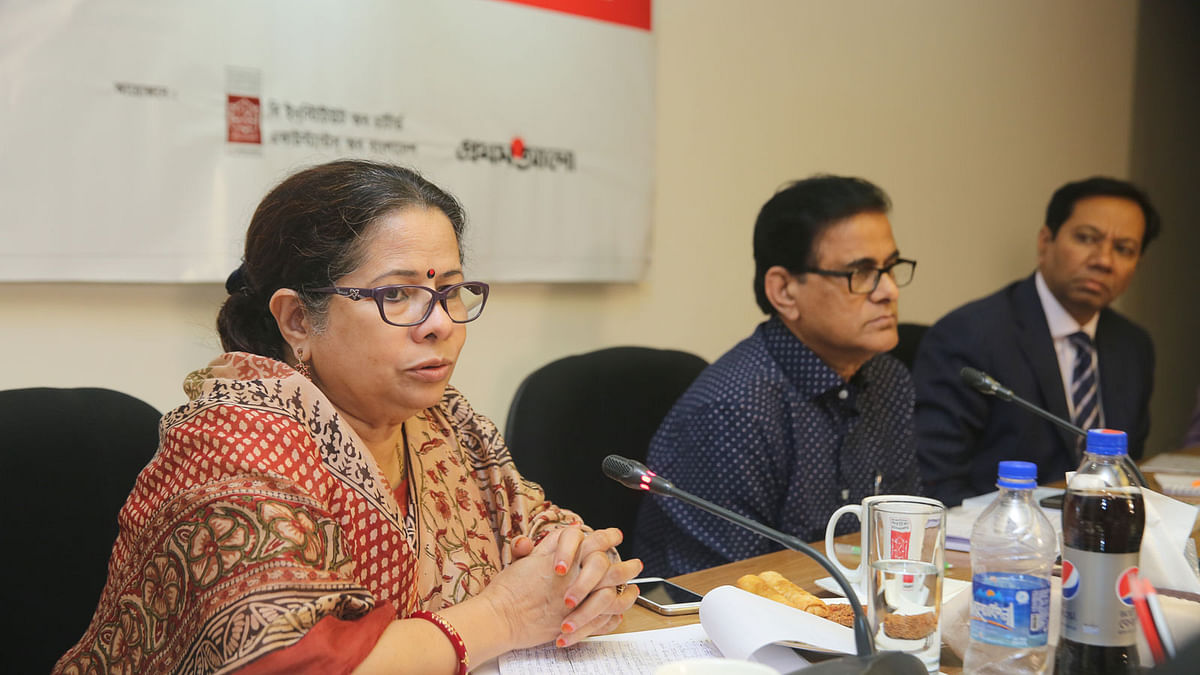 Speakers at the roundtable titled What Kind of Budget We Expect, jointly organised by Prothom Alo and the Institute of Chartered Accountants of Bangladesh (ICAB) at its auditorium in the capital on Monday. Photo: Prothom Alo