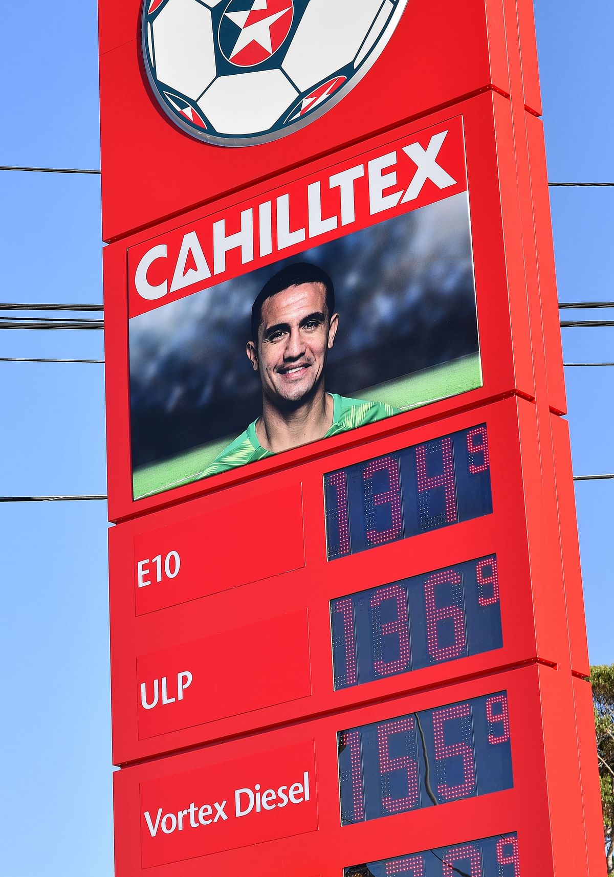 Socceroos` key sponsor Caltex uses veteran Tim Cahill`s picture for its new advertising campaign. AFP