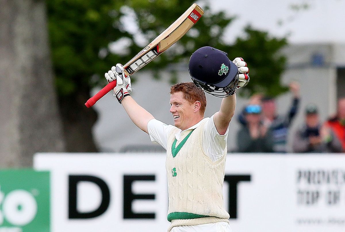 O`Brien made history with a century on Ireland`s debut Test. AFP