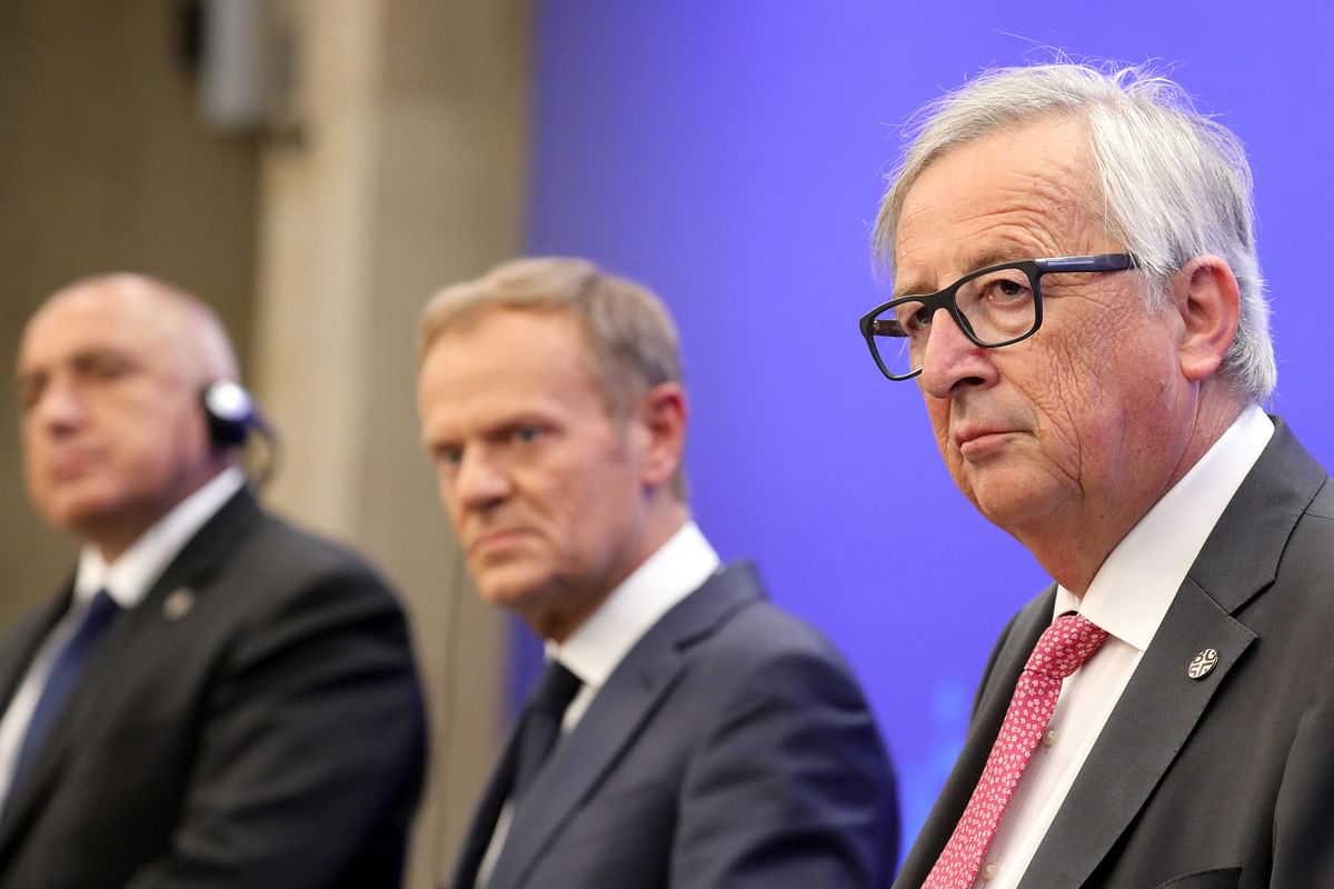 European Commission President Jean-Claude Juncker along with European Council president Donald Tusk. Photo: AFP