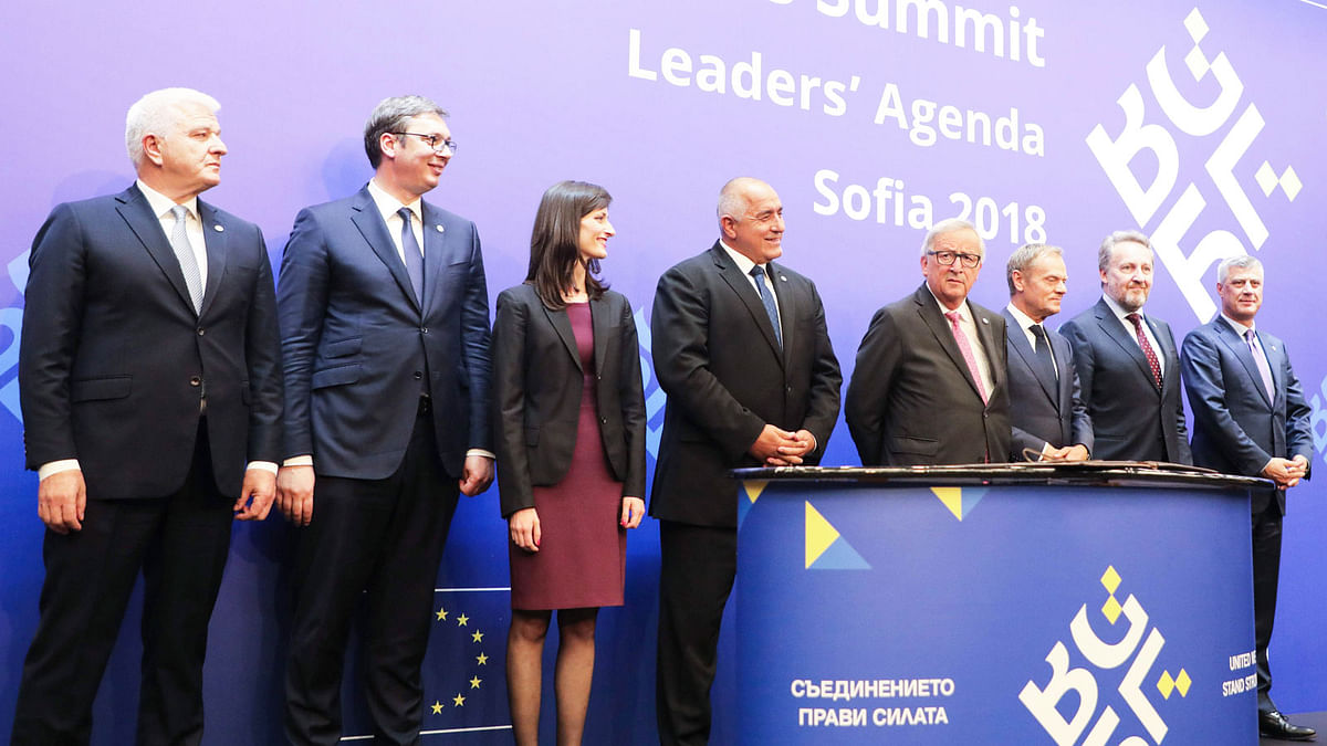 EU leaders held meeting in Bulgaria’s capital Sofia. Photo: AFP