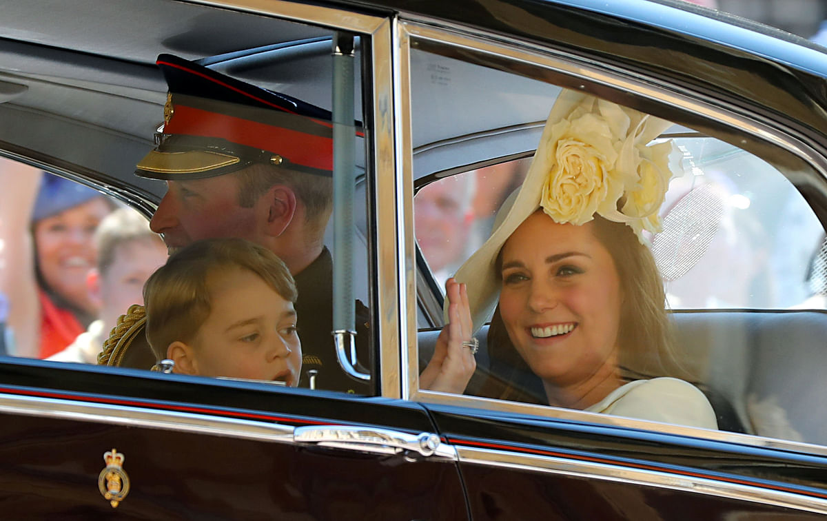 The Duke and Duchess of Cambridge and Prince George leave St George`s Chapel at Windsor Castle for the wedding of Meghan Markle and Prince Harry in Windsor, Britain, 19 May, 2018. Photo: Reuters