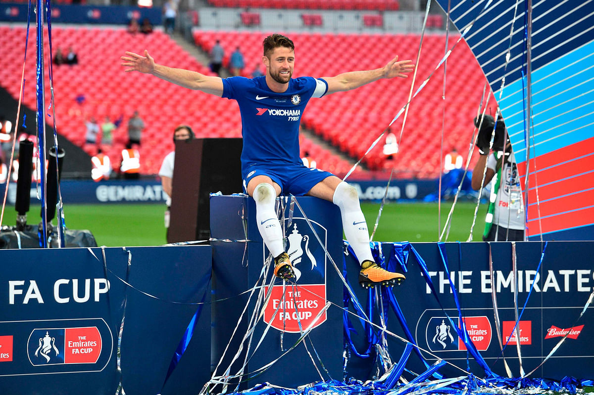 Cahill has captained Chelsea to the FA Cup title this season. AFP