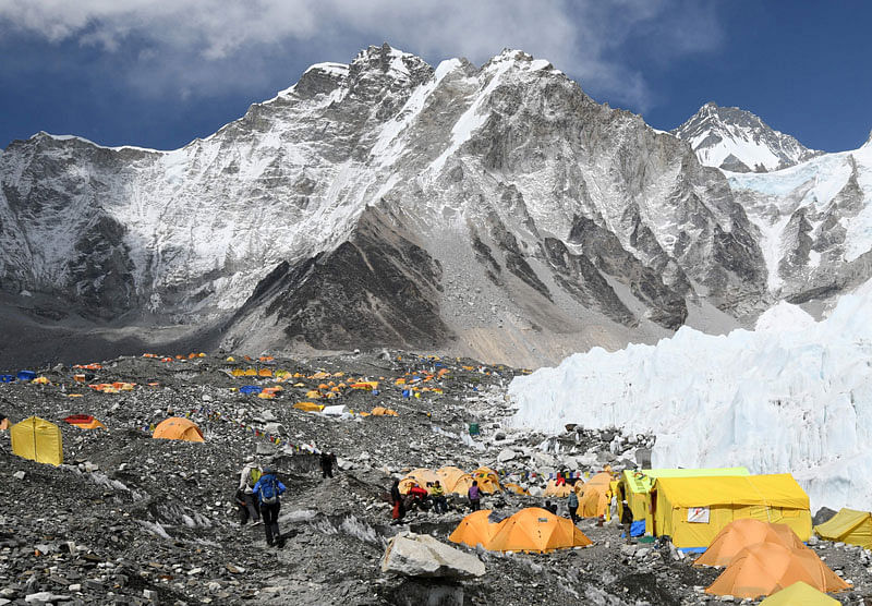 Everest base camp. Photo: AFP