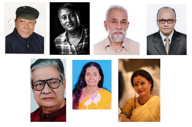Seven awardees of Shilpakala Padak 2017. Photo: UNB