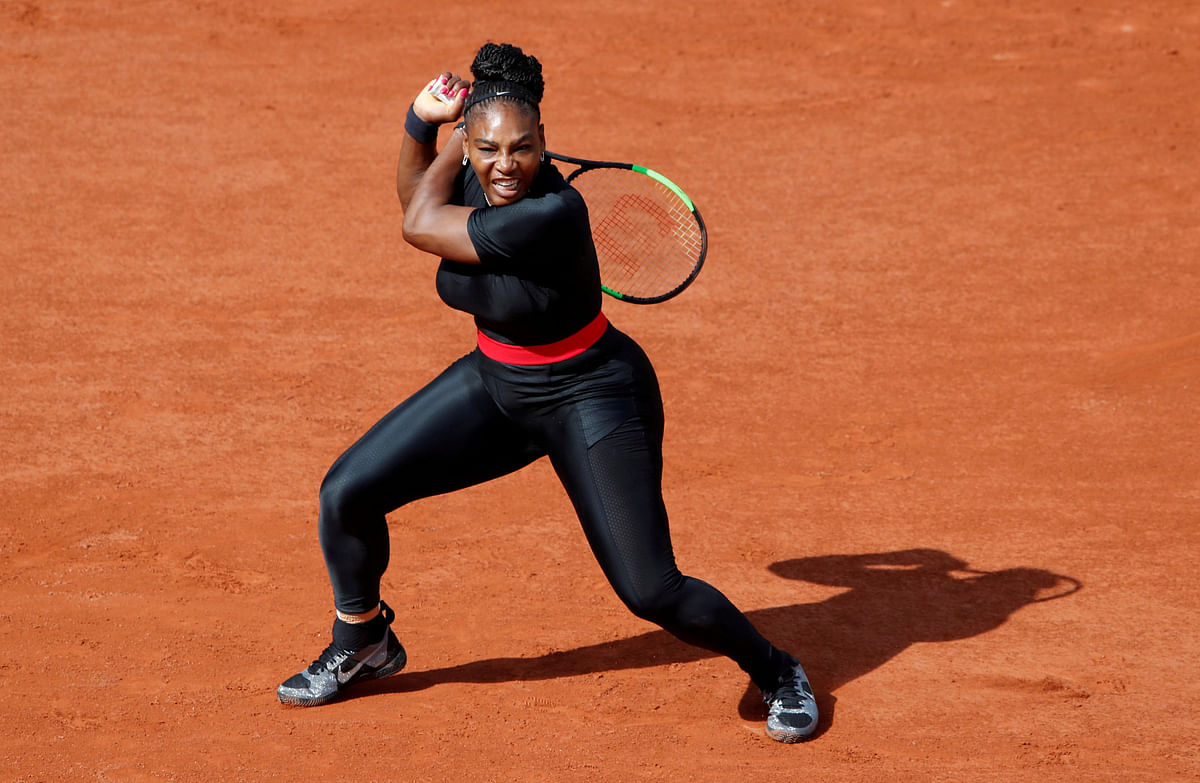 Tennis - French Open - Roland Garros, Paris, France - 29 May 2018 Serena Williams of the US in action during her first round match against Czech Republic`s Kristyna Pliskova. Photo: Reuters