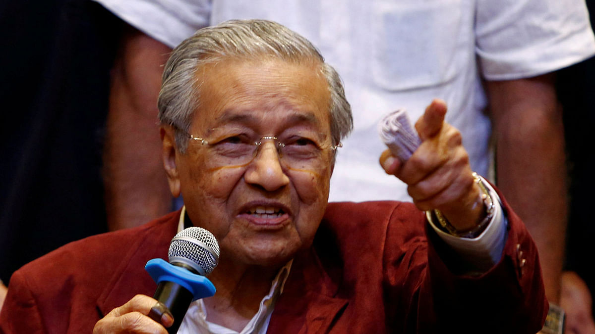 Malaysian prime minister Mahathir Mohamad. Reuters.File Photo