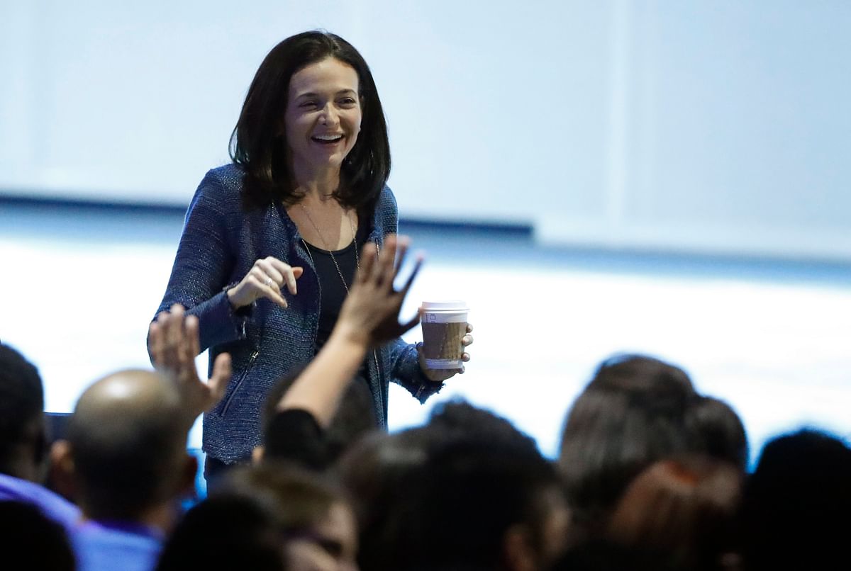 Facebook`s chief operating officer Sheryl Sandberg arrives to watch CEO Mark Zuckerberg speak at Facebook Inc`s annual F8 developers conference in San Jose, California, US on 1 May 2018. Photo: Reuters