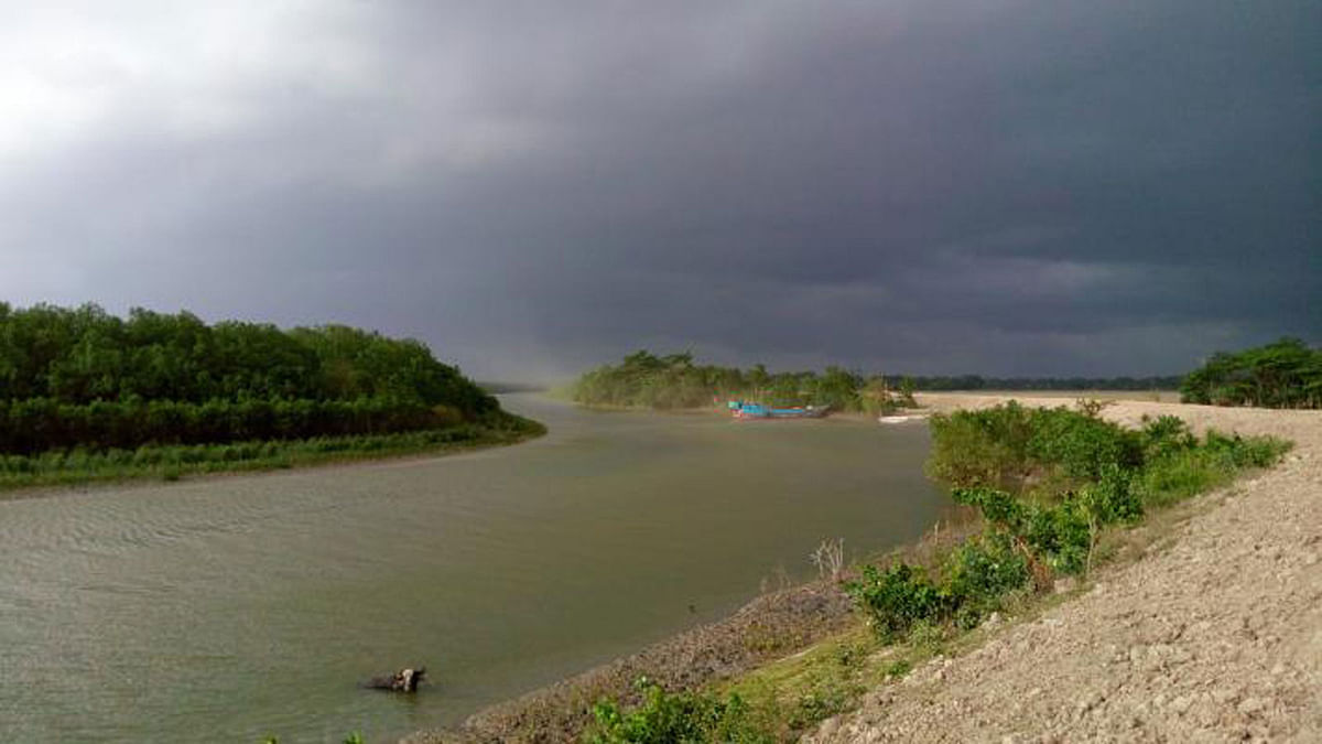 The picture of a cloudy afternoon was taken from Sonatala area of Sharankhola, Bagerhat on 27 May. Photo: Enzamumul Haque