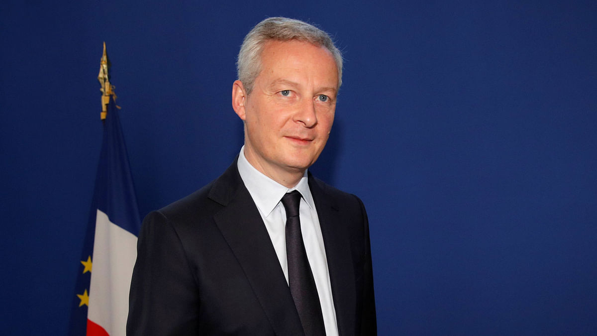 French finance minister Bruno Le Maire walks at the Bercy Finance Ministry in Paris, France on 31 May. Photo: Reuters