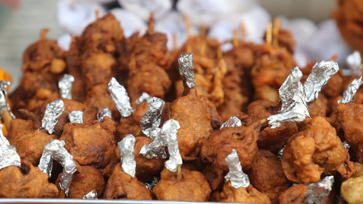 Several restaurants brought chicken lollipop. Each one is sold at taka 15. The picture was taken by Abdus Salam from Dhanmondi in Dhaka on 21 May.