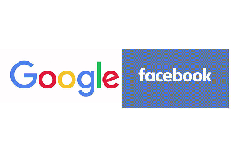 Google, Facebook logos