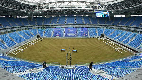 A picture taken recently shows the Saint Petersburg Stadium. Photo: Collected