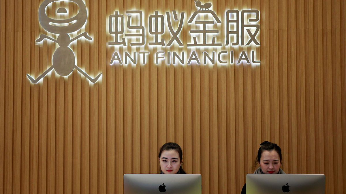 Employees are seen at the reception desk of Ant Financial Services Group, Alibaba`s financial affiliate, at its headquarters in Hangzhou, Zhejiang province, China on 24 January 2018. Reuters File Photo