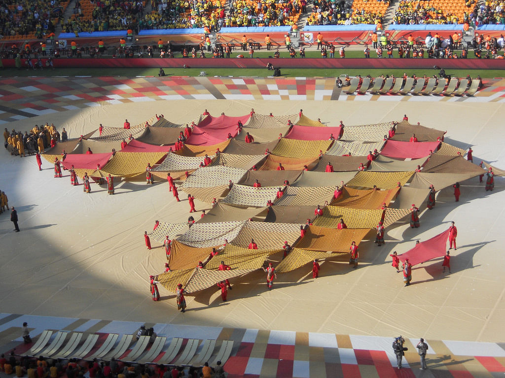 The opening ceremony of 2010 World Cup in Johannesburg, South Africa. Photo: Collected
