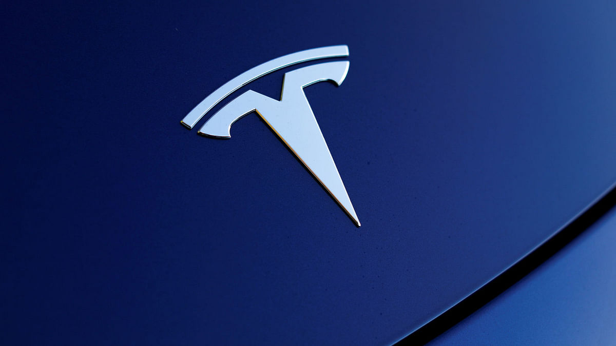 Tesla logo. Photo: AFP