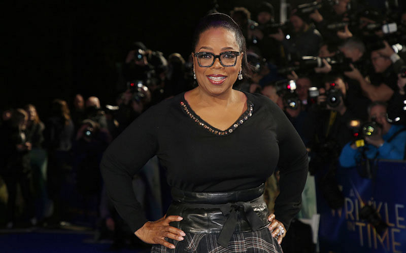 In this 13 Marchfile photo, actress Oprah Winfrey poses for photographers upon arrival at the premiere of the film `A Wrinkle In Time` in London. Apple said Friday on 15 June. Photo: AP